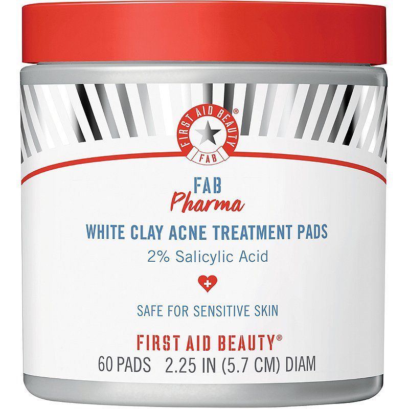 Førstehjælp Skønhed FAB Pharma White Clay Acne Treatment Pads 2% Salicylsyre