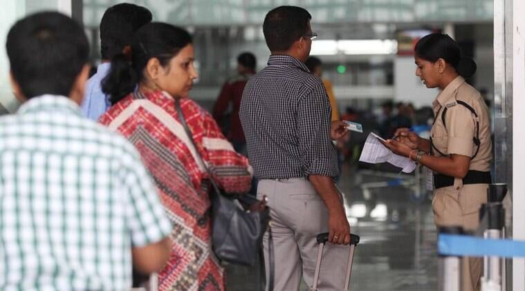 Aeropuerto, etiqueta de equipaje del aeropuerto, etiqueta de equipaje, seguridad del aeropuerto de la India