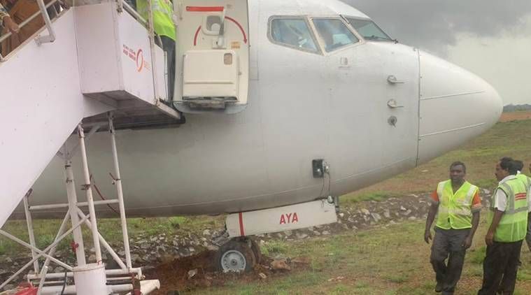 SpiceJet -flytur i Surat, Air India -fly i Mangaluru avverger uhell på våte rullebaner