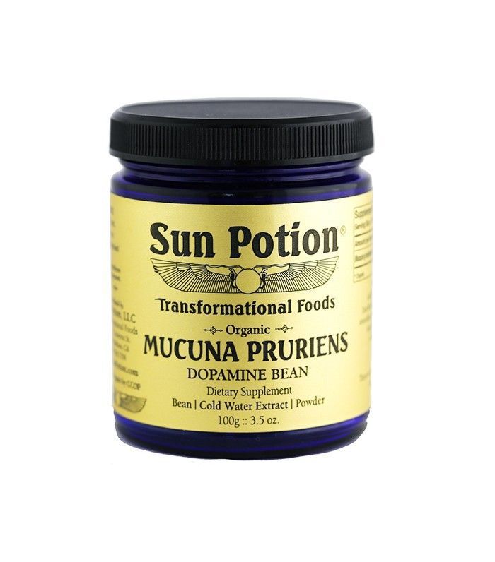 Mucuna Pruriens pulver 100 g af Sun Potion - rent organisk ekstrakt 15% L-DOPA-tilskud - Dopaminbønne Superfood kan forbedre hjernefunktionen