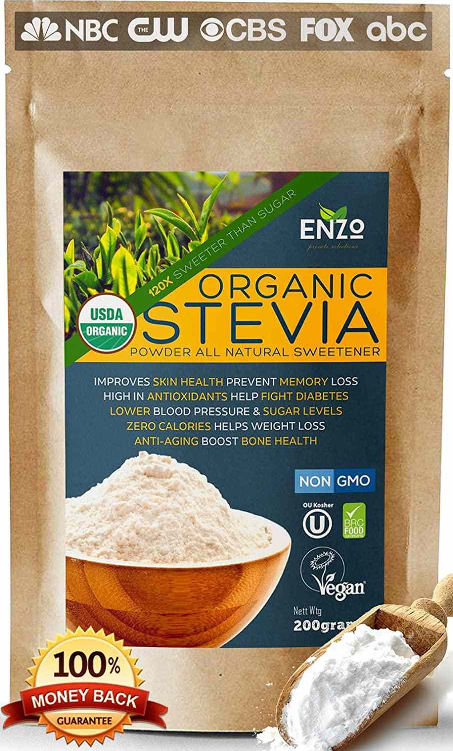 Organisk Stevia-pulver