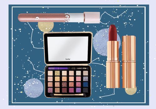 recopilación de productos de maquillaje zodiac