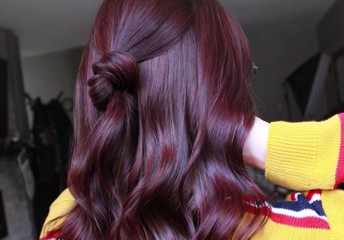 Cette couleur de cheveux prune brillante prend le dessus sur nos flux Instagram