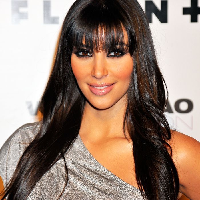 Kim Kardashian hår: Kim med frynser