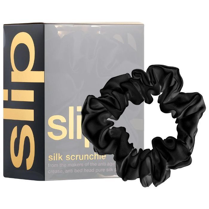 დიდი Slipsilk (TM) Scrunchies შავი, ვარდისფერი, კარამელი