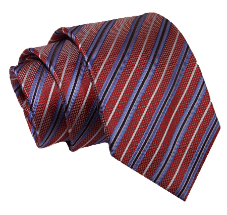 The Dark Knot Danbury Repp Stripes - Rød