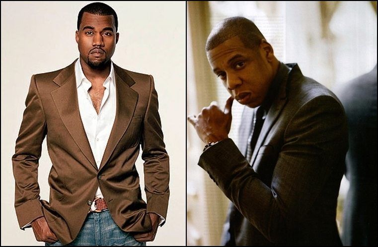Vasen: Kanye West Oikea: Jay-Z