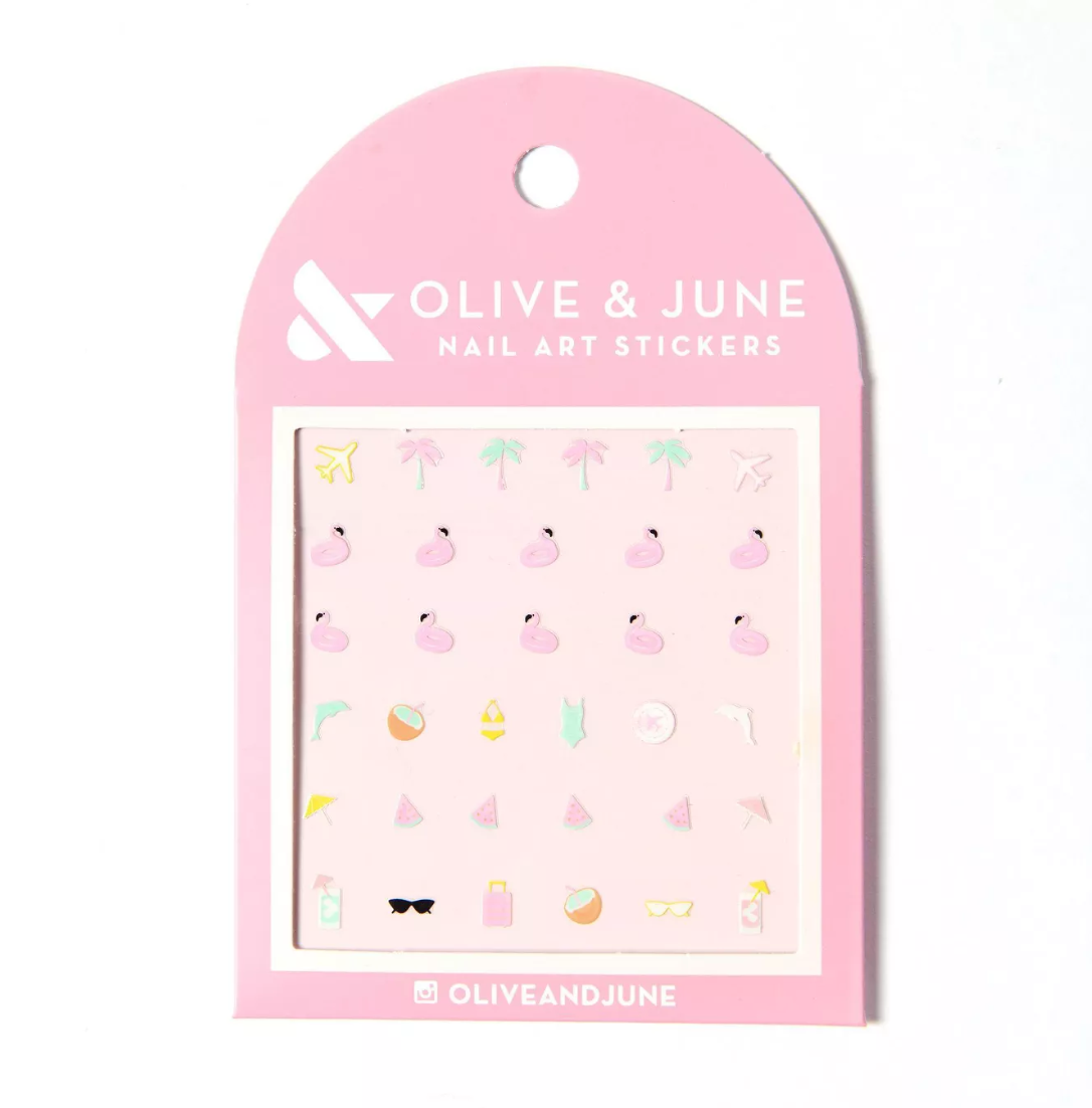 Olive & June Nail Art Stickers på en hvid baggrund