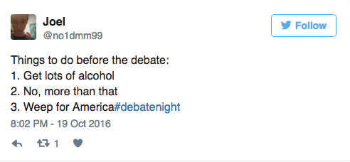 Gewoon een stel echt grappige/droevige tweets over het debat van vanavond