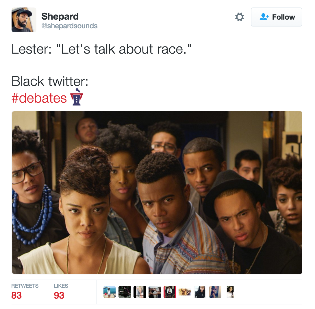 'Let's Talk About Race' werd zijn eigen hilarische meme tijdens het debat
