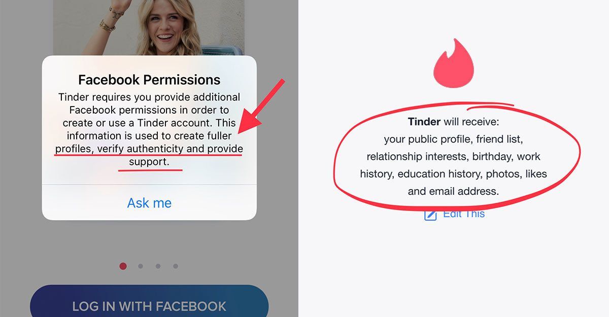 مردم به دلیل فیس بوک نمی توانند برای لغو تاریخ خود به Tinder وارد شوند