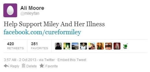 Es gibt gerade einen Internet-Hoax, um alle davon zu überzeugen, dass Miley Cyrus sich mit HIV infiziert hat