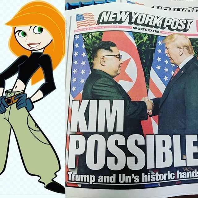 Кристи Карлсон Романо Трамп пен Ким саммитін сипаттау үшін «Ким мүмкін» дегенді қолданған газетті сілкіндірді.