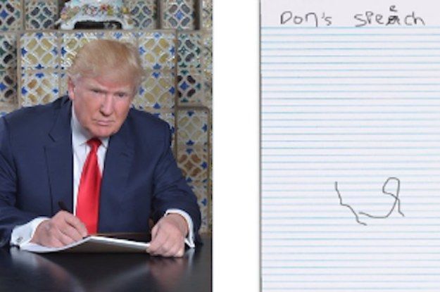 Ta Trumpova fotografija, ki 'piše svoj inauguracijski govor', se uvršča v nadzor