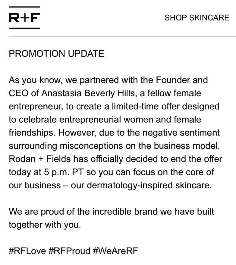 Anastasia Beverly Hills og Rodan + Fields Collab tegner modreaktion fra fans som MLM