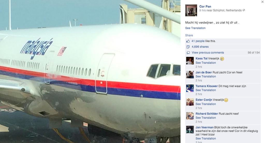 Potnik leta MH17 letala Malaysia Airlines se je na Facebooku pošalil: 'Če izgine, tako izgleda'