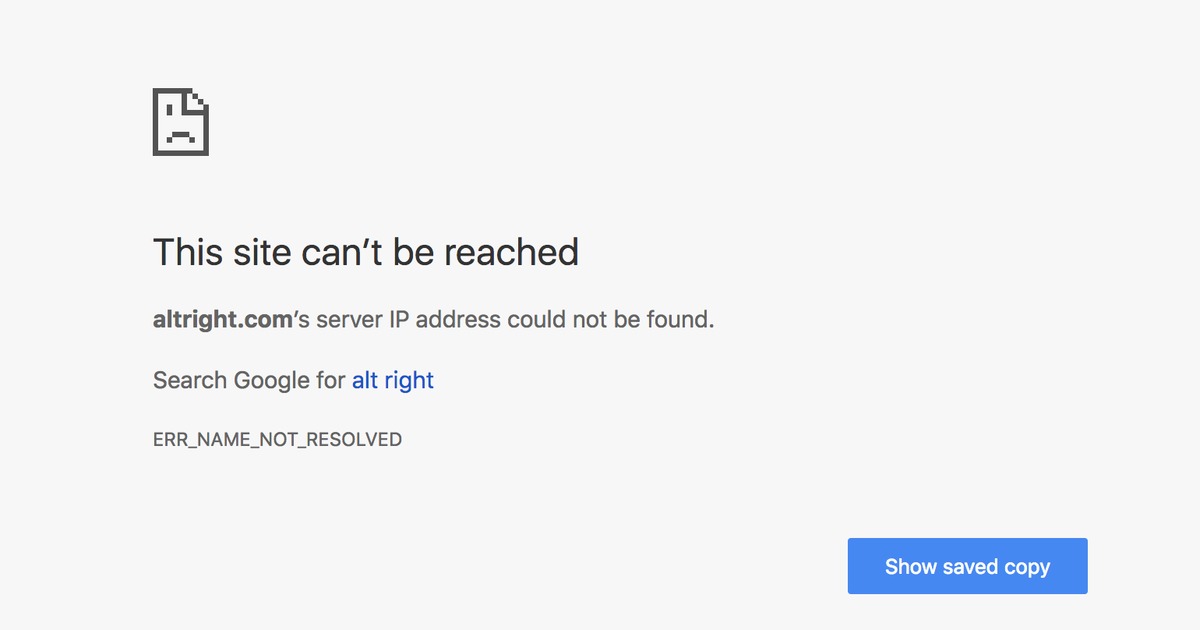 Richard Spencers websted er blevet trukket offline af GoDaddy