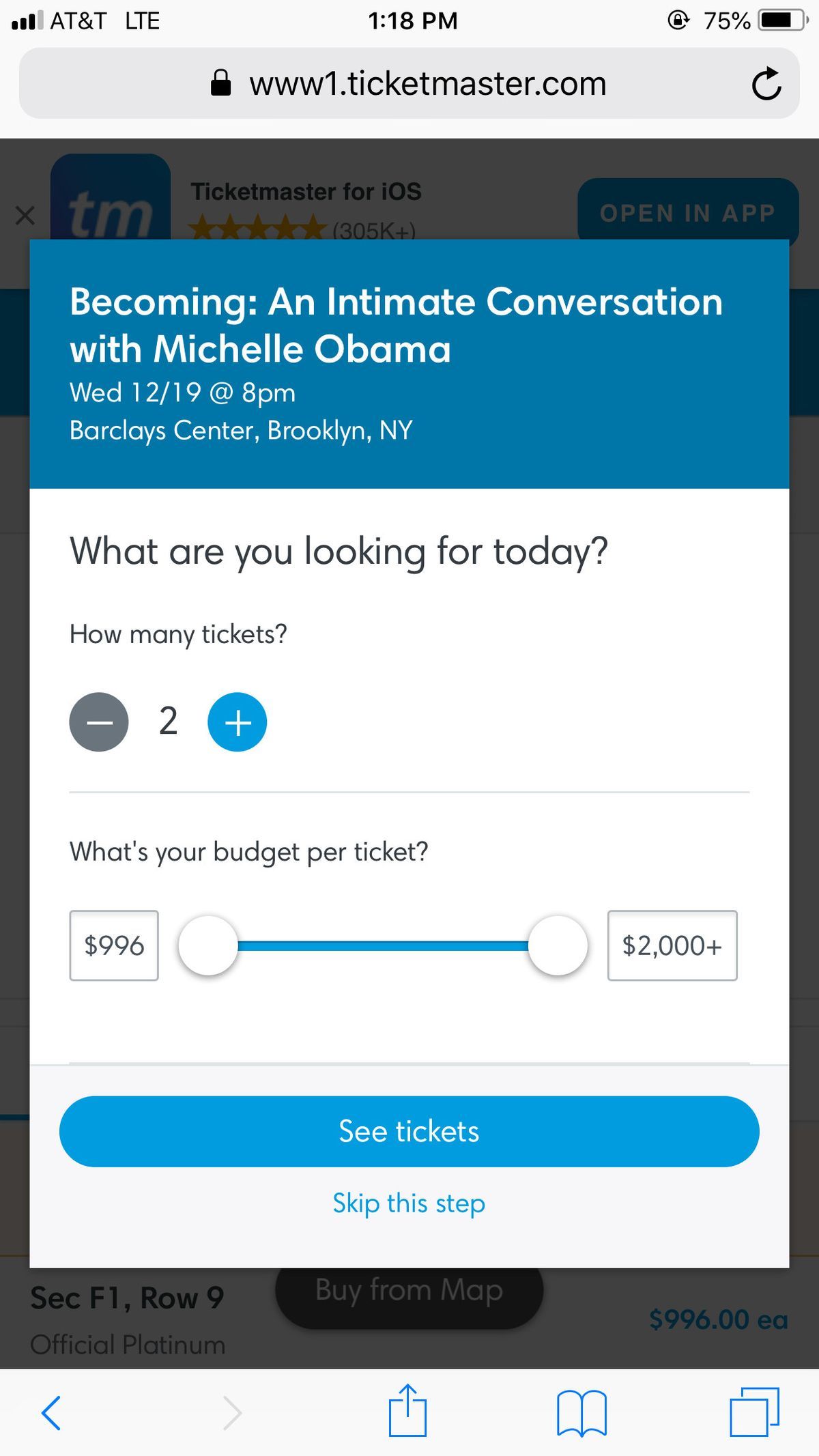 Alguns ingressos para a turnê de palestras de Michelle Obama custam agora US $ 1.000 e muitas pessoas estão pagando fora
