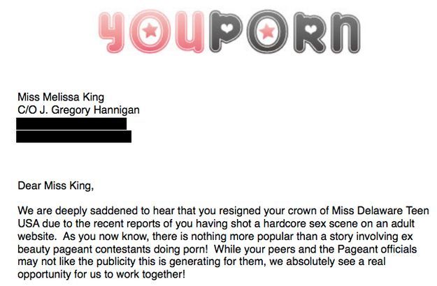 YouPorn tilbyder fratrådte Miss Delaware $ 250.000 for at blive Miss YouPorn