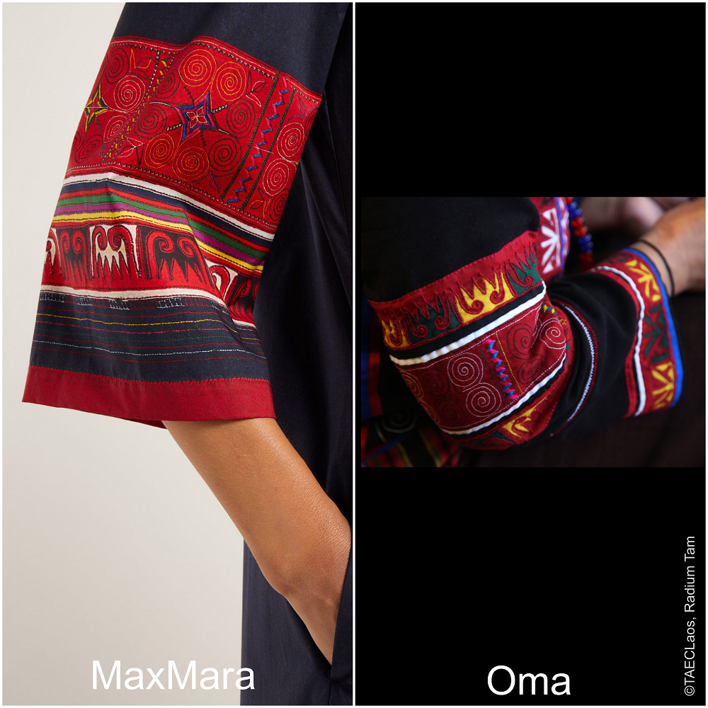 MaxMara supostamente rasgou esses padrões de um grupo étnico no Laos chamado de Oma