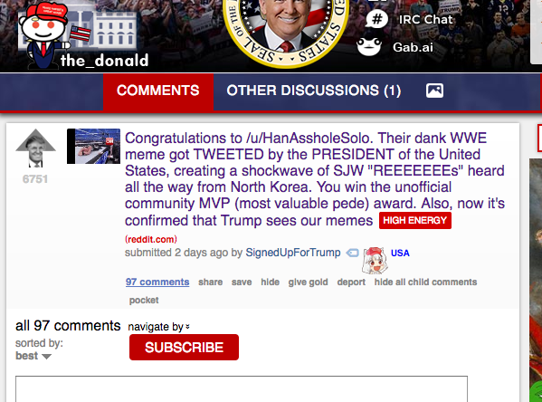 Wie ein zufälliges GIF von Reddit wahrscheinlich auf dem Telefon von Präsident Trump landete
