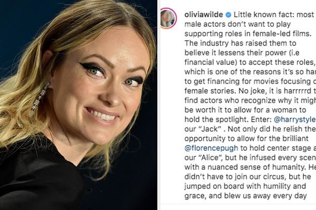 Olivia Wilde Harry Styles dicsérete vitát váltott ki a férfiak normáiról