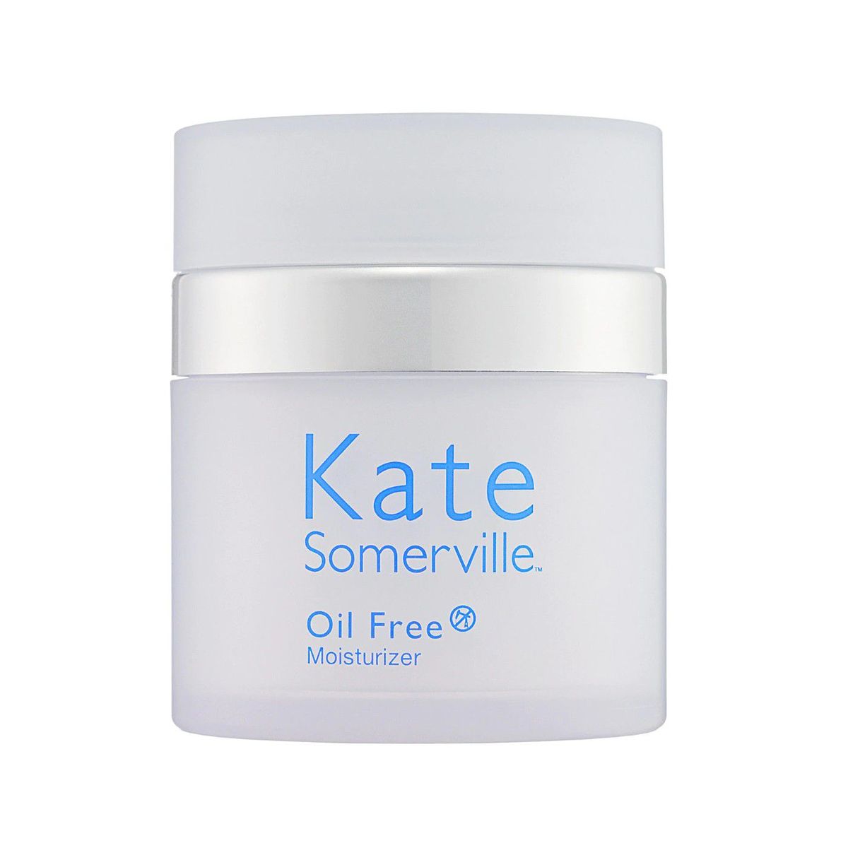 Jar of Kate Somerville Ölfreie Feuchtigkeitscreme auf einem weißen Hintergrund.