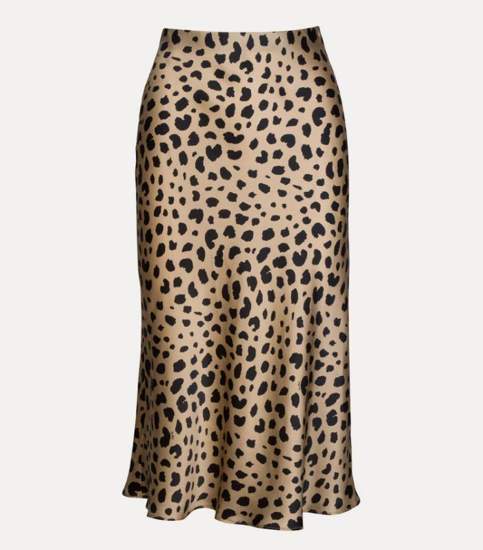 Leopardo midi sijonas