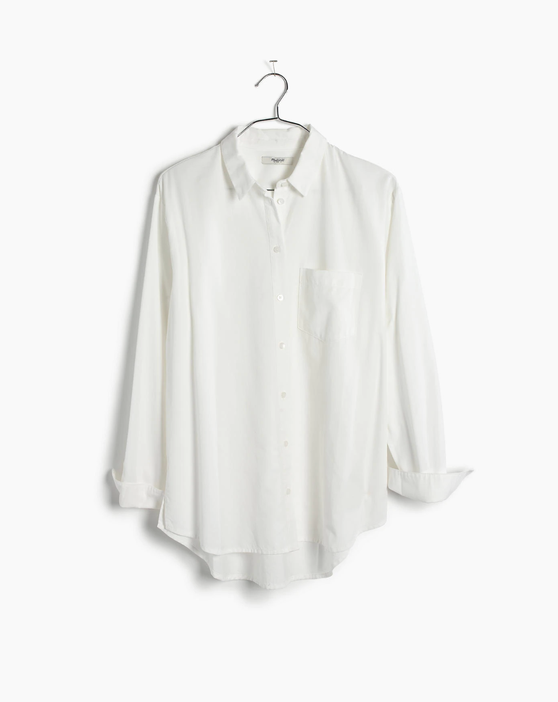 Модерна модна риза Drapey в чисто бяло