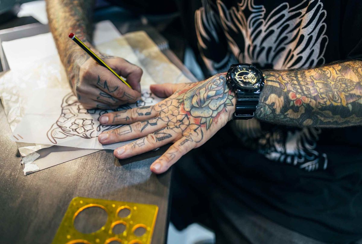 Tatuiruočių meistrų piešinių dizainas