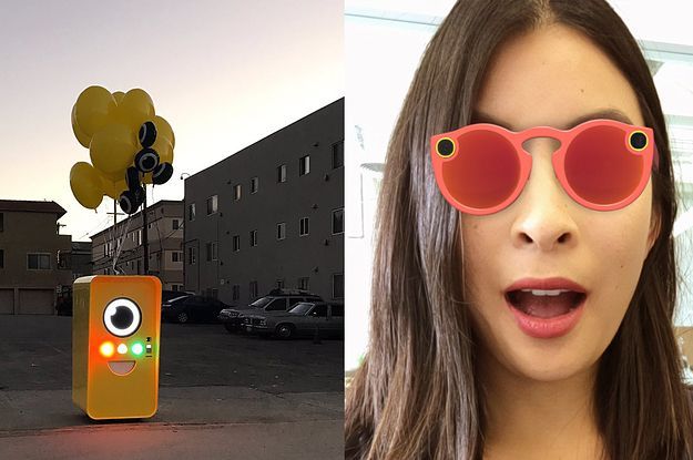 Du kan kjøpe Snapchats briller ut av en gul salgsautomat
