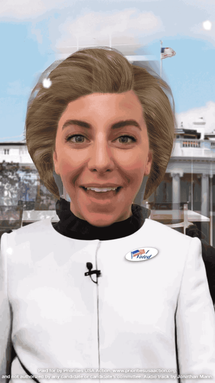 Reklamy na Snapchacie w tygodniu wyborczym będą zawierać obiektyw Clinton Selfie Lens, geofiltr Trumpa