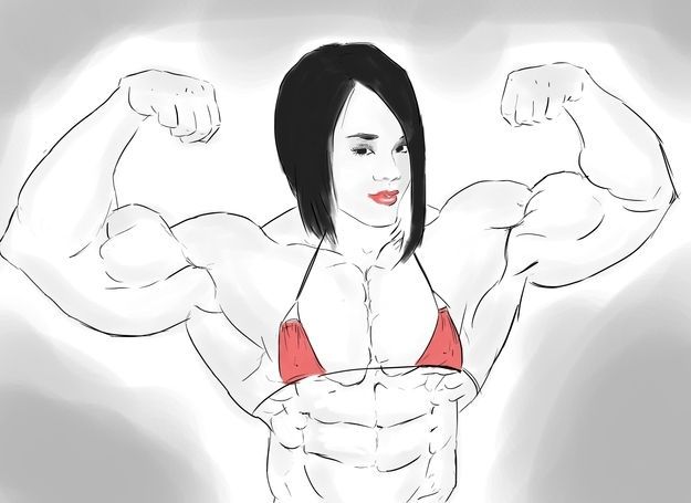 Det værste på internettet i dag er tegninger af berømtheder som bodybuildere