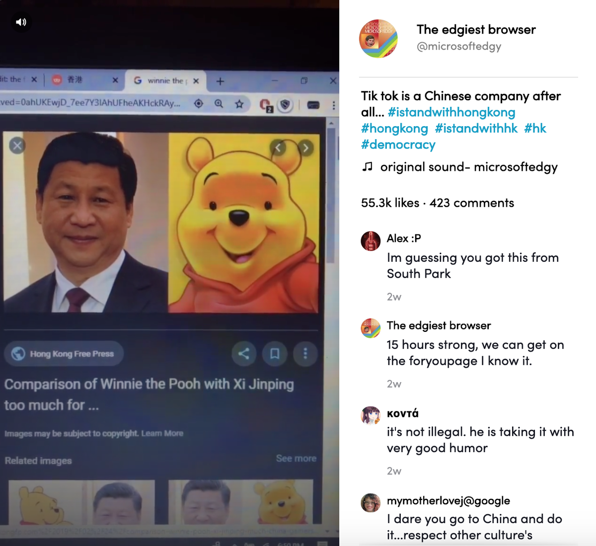 Los usuarios de TikTok finalmente están publicando sobre Hong Kong, pero solo para ver si serán censurados