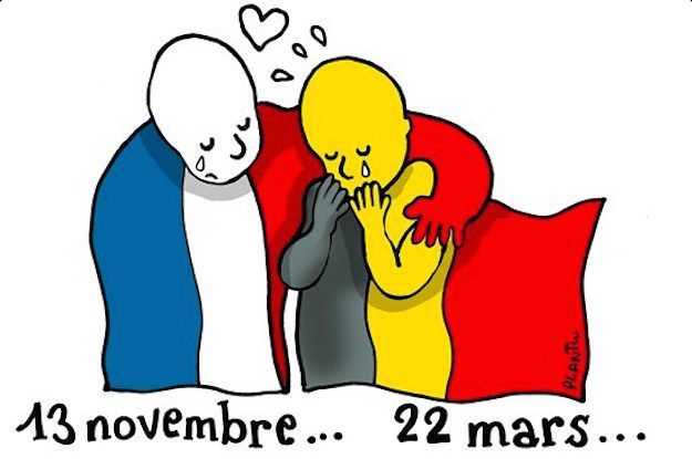 Бұл француз мультфильмші Брюссельдегі теракт құрбандарына құрмет көрсетті